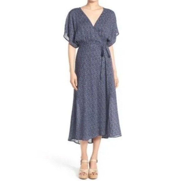 Sanctuary Mischa Midi Wrap Dress in Indigo Mandala, Medium - Picture 2 of 15